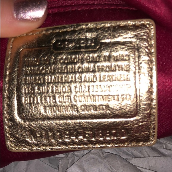 Authentic Rare Poppy Heart Coach Purse - Picture 2 of 3